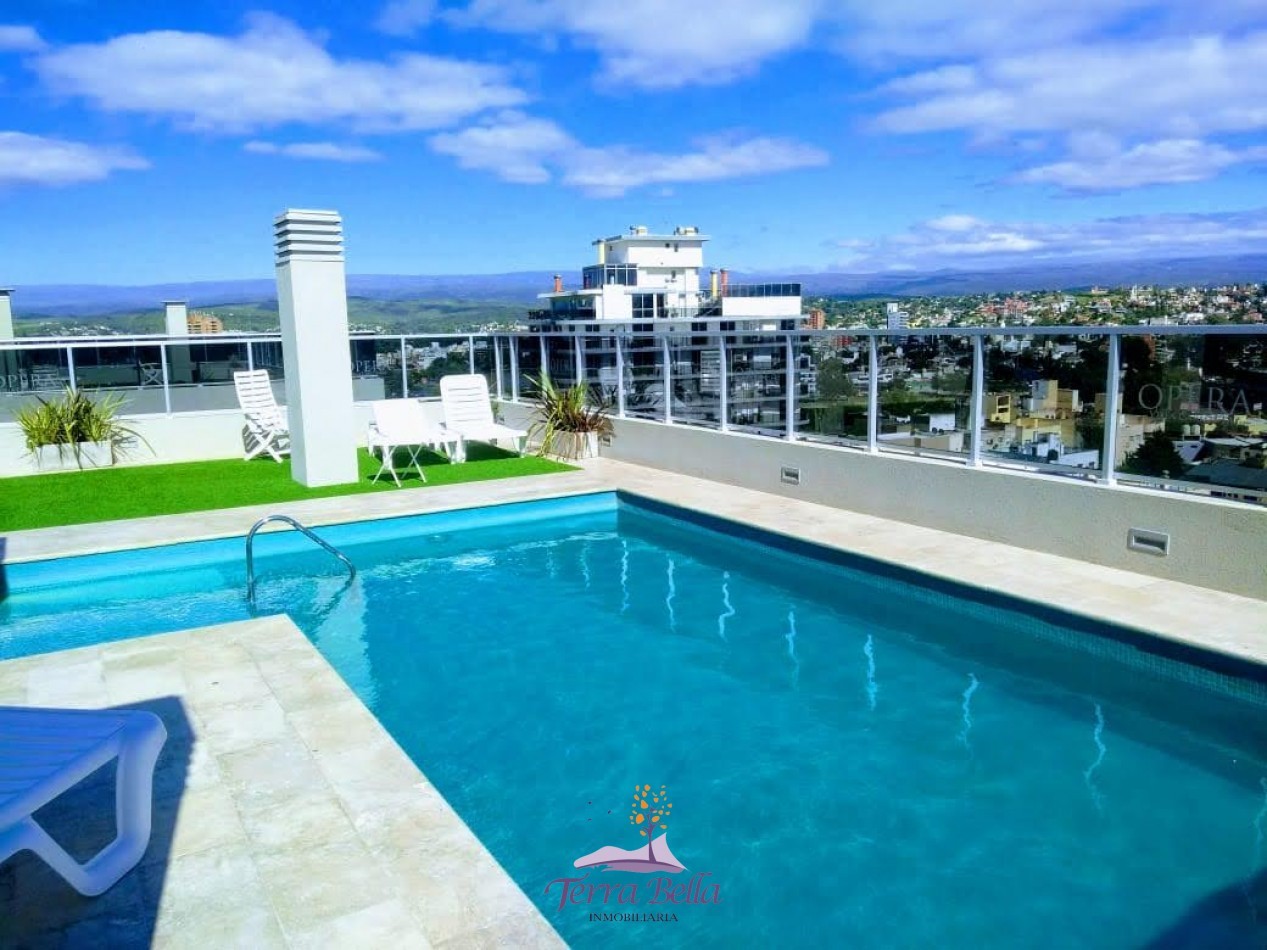 DEPARTAMENTO PARA 4 PERSONAS - CENTRICO-PILETA-TERRAZA-COCHERA-GIM