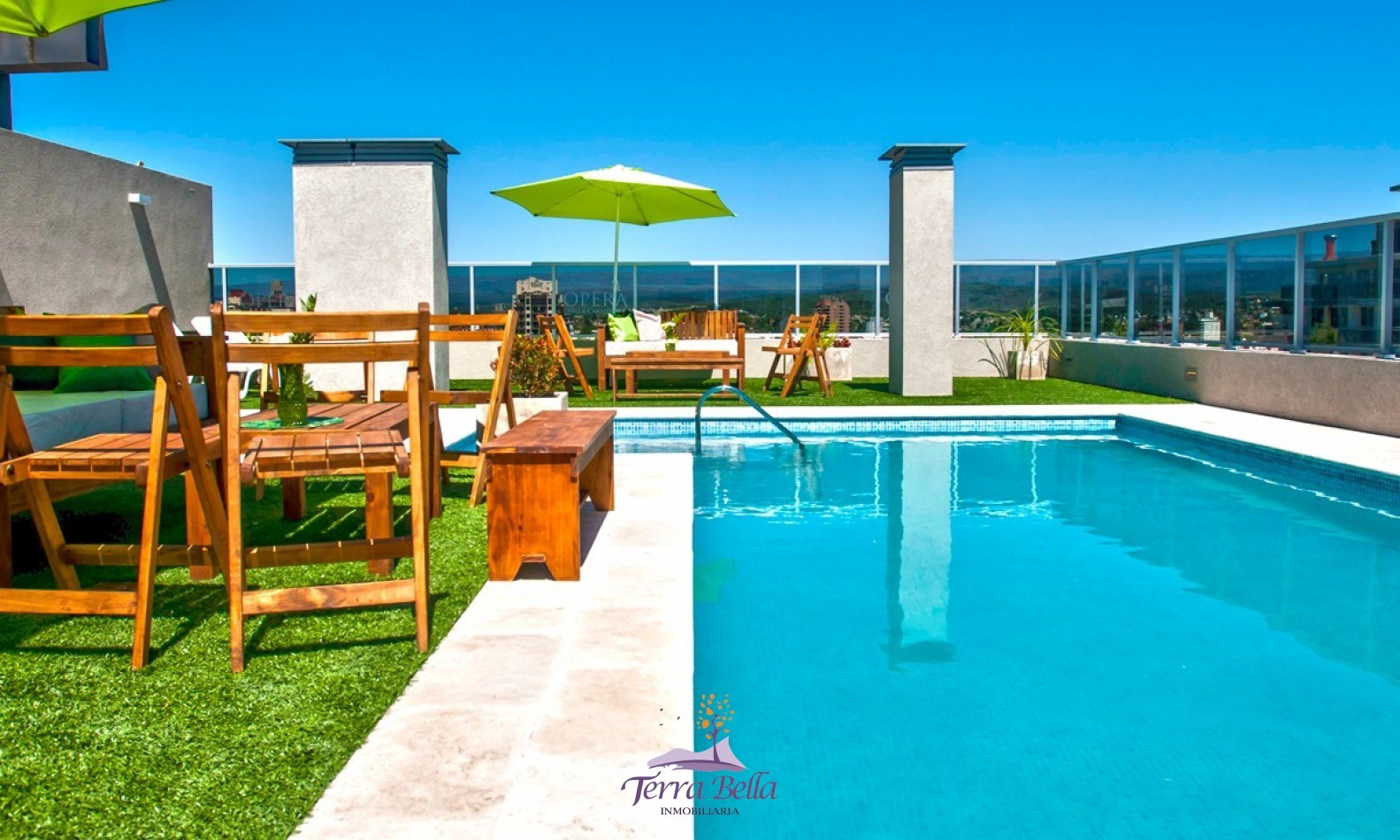DEPARTAMENTO PARA 4 PERSONAS - CENTRICO-PILETA-TERRAZA-COCHERA-GIM