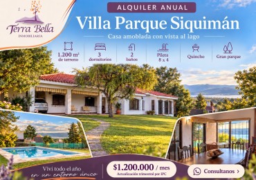CHALET CON GRAN PARQUE - PISCINA Y HERMOSA VISTA AL LAGO 