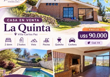CASA 2 DORMITORIOS - QUINCHO - PILETA EN Bo LA QUINTA