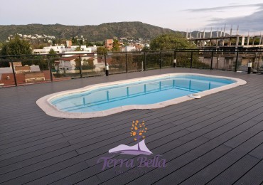 DEPARTAMENTO PARA 4 PERSONAS CON PILETA, QUINCHO, COCHERA, A METROS DEL LAGO
